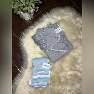 Carter’s infant hooded bath towel bundle